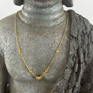 Elegant Gold Multi-Color Stone Necklace